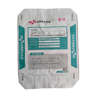 밸브 크라프트지 브라운과 시멘트 플라스틱 PP 우븐 밸부 가방 20gsm