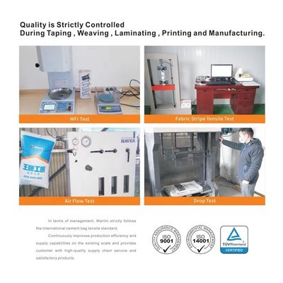 25KG 40KG 50KG PP 직물 시멘트 봉지 빈 PP 밸브 팩 블록 바닥 밸브