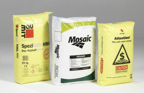 50kg 사각 바닥 시멘트 백 표면 인쇄용 짠 폴리프로필렌 라미네이트 튜브 밸브 백, 100% 버진 폴리프로필렌