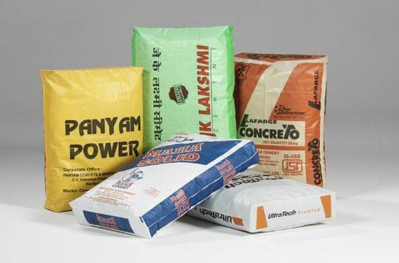 50kg 사각 바닥 시멘트 백 표면 인쇄용 짠 폴리프로필렌 라미네이트 튜브 밸브 백, 100% 버진 폴리프로필렌