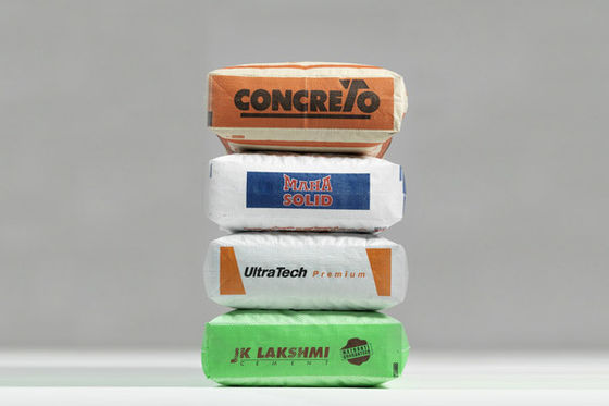 50kg 사각 바닥 시멘트 백 표면 인쇄용 짠 폴리프로필렌 라미네이트 튜브 밸브 백, 100% 버진 폴리프로필렌