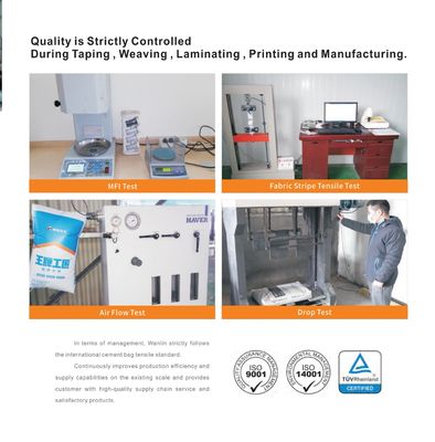 PP 시멘트 밸브 백 50KG 방습 ISO 인증