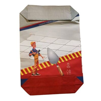 습기 방지 2 플라이 종이 밸브 봉지 사용자 정의 20kg 시멘트 봉지 90gsm 인쇄