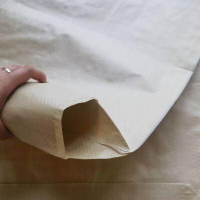 베이지색 PP 짠 밸브 백, 대용량 50kg 시멘트 포장용