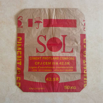 2층 90GSM 종이 밸브 봉지 20kg 25kg 30kg 40kg 밀터