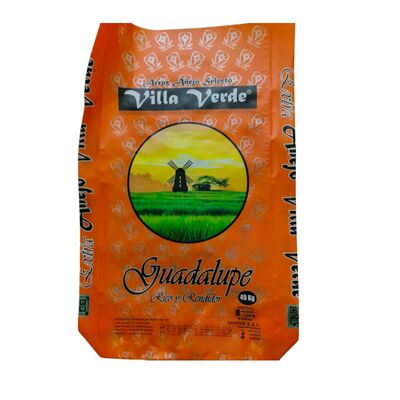 쌀 20KG 25KG 50KG용 BOPP 라미네이트 PP 우븐 백 오픈 마우스 블록 바닥 백