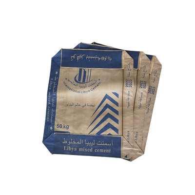 50KG PP 시멘트 백 습기 방지 사각 바닥 밸브 PP 시멘트 백 75GSM ~ 90GSM 직조 밸브 색