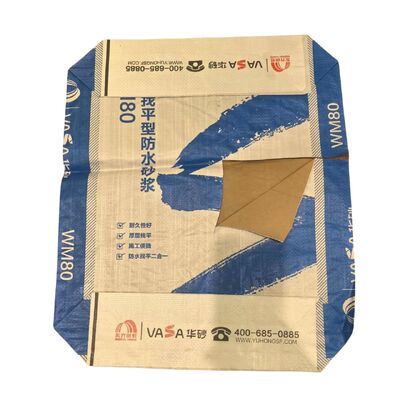 20KG 25KG 40KG 시멘트 건조 혼합물 포장용 내부 종이 라이너가 있는 PP 우븐 밸브 백